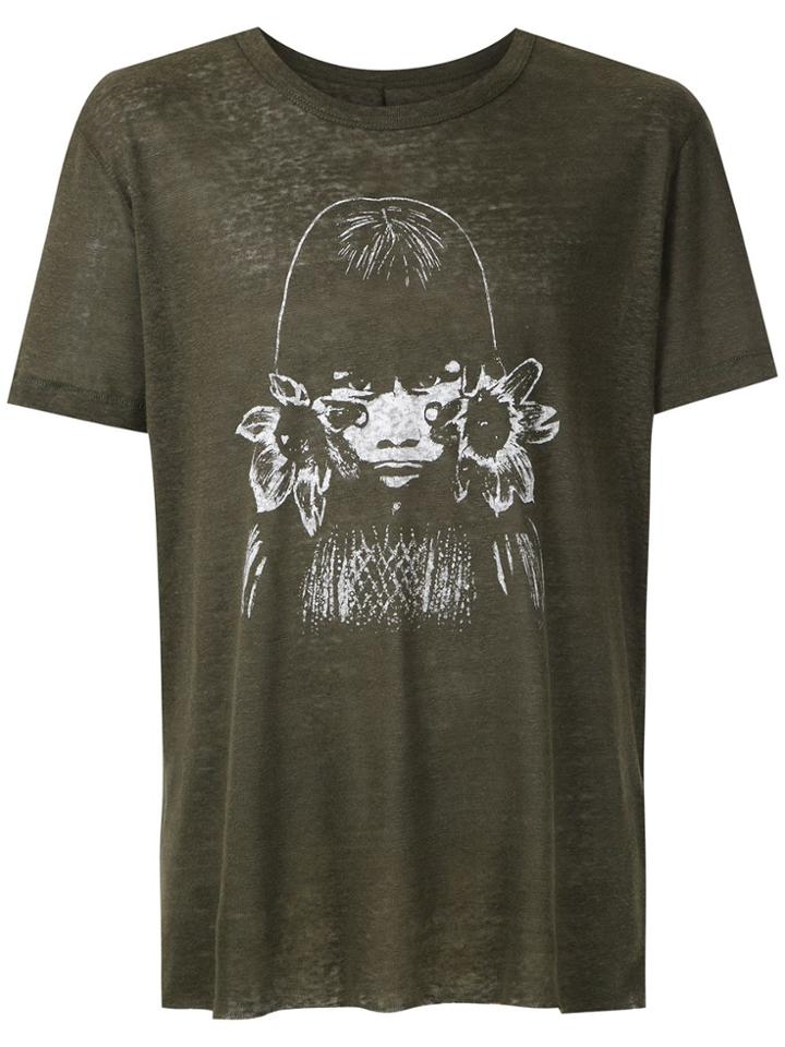 Osklen Índia Print Linen T-shirt - Green