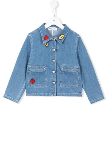 Rykiel Enfant - Embroidered Patch Jacket - Kids - Cotton/spandex/elastane - 10 Yrs, Blue