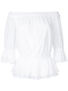 Guild Prime Off The Shoulder Lace Frill Top - White