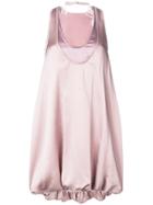 Valentino Puffball Silk Dress - Pink & Purple