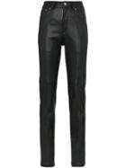 Blindness Faux Leather Slim-fit Trousers - Black