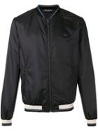 Dolce & Gabbana - Striped Trim Bomber Jacket - Men - Polyester - 52, Blue, Polyester