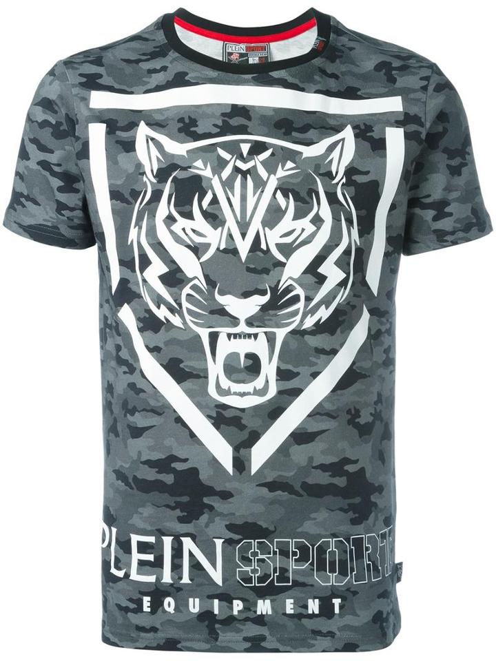 Plein Sport Logo Print T-shirt, Men's, Size: Xl, Black, Cotton