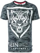 Plein Sport Logo Print T-shirt, Men's, Size: Xl, Black, Cotton