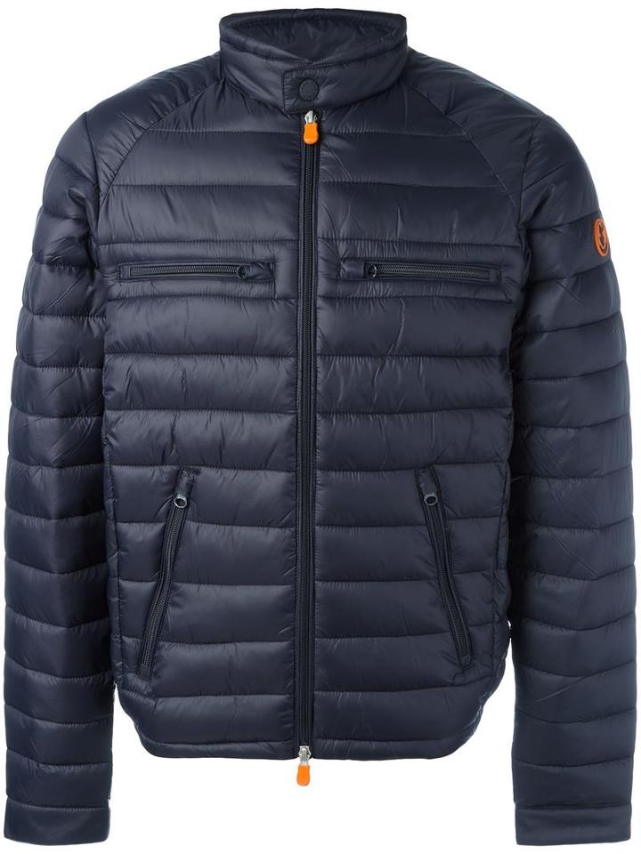 Save The Duck Zip Pocket Padded Jacket, Men's, Size: Small, Blue, Nylon/polyester
