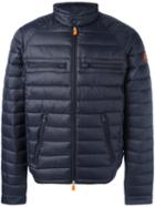 Save The Duck Zip Pocket Padded Jacket, Men's, Size: Small, Blue, Nylon/polyester