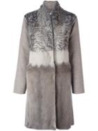 Manzoni 24 Fur Coat, Women's, Size: 42, Nude/neutrals, Mink Fur/cashmere/wool/lamb Fur