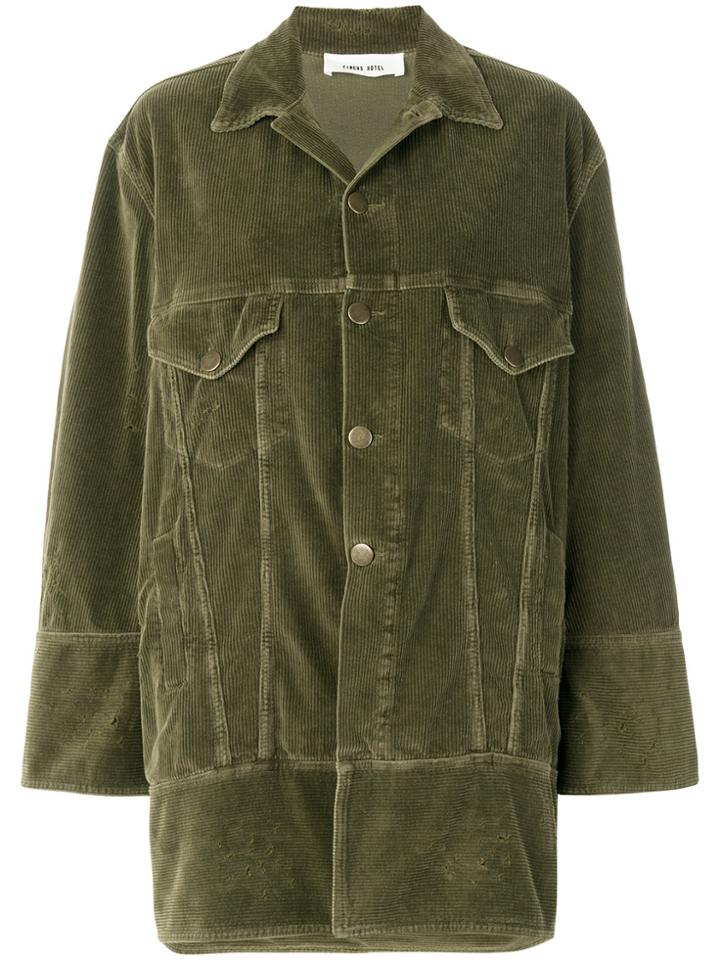 Circus Hotel Oversized Corduroy Jacket - Green