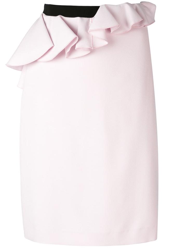 Giambattista Valli - Asymmetric Peplum Skirt - Women - Silk/spandex/elastane/viscose - 46, Pink/purple, Silk/spandex/elastane/viscose