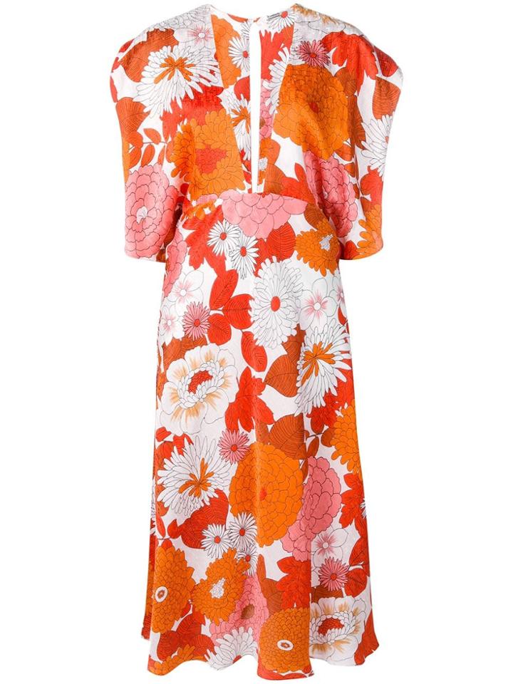 Dodo Bar Or Bernadette Floral Dress - Orange