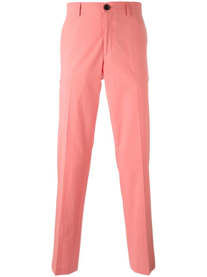 Ps By Paul Smith Classic Tailored Trousers, Men's, Size: 30, Pink/purple, Cotton