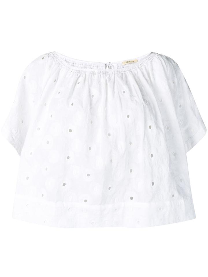 Bellerose Cropped Loose Fit Blouse - White