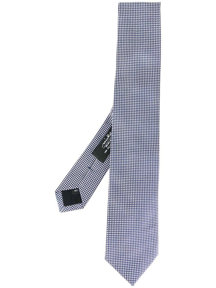 Nicky Dotted Pattern Tie - Blue