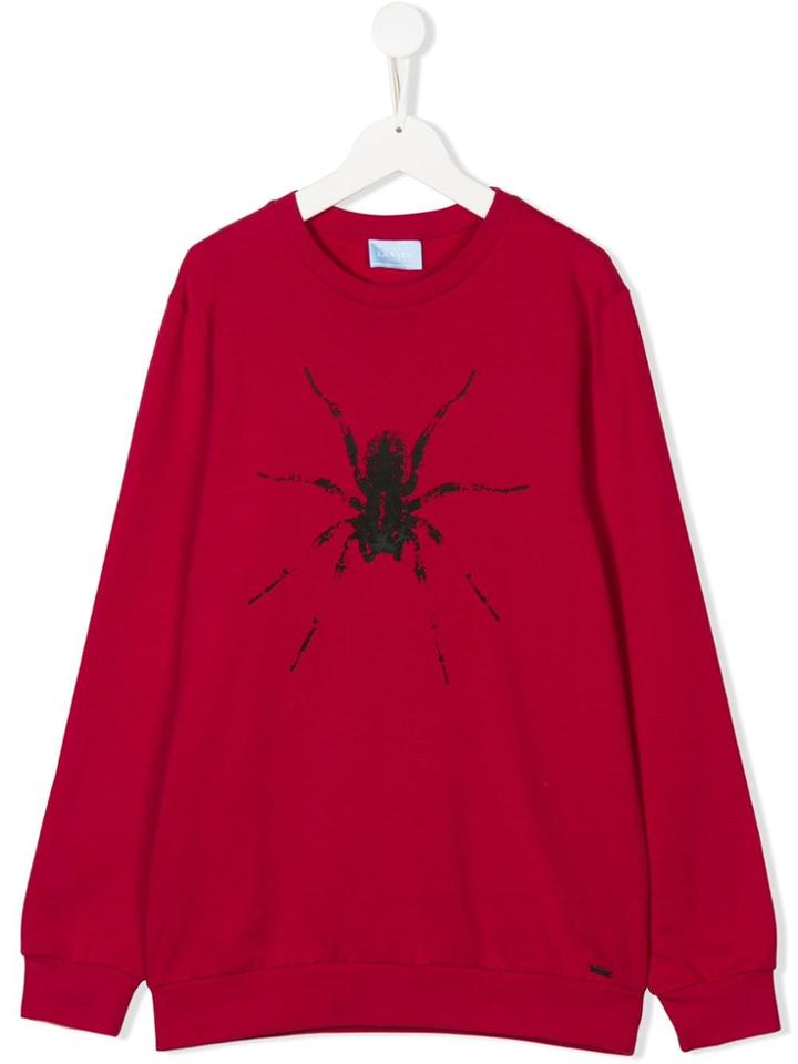Lanvin Enfant Teen Spider Print Top - Red