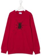 Lanvin Enfant Teen Spider Print Top - Red