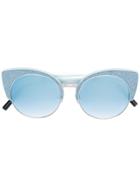 Matthew Williamson Glitter Cat Eye Sunglasses - Blue