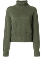 Chloé - Chunky Turtleneck Sweater - Women - Cashmere - M, Green, Cashmere
