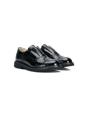 Montelpare Tradition Teen Slip-on Brogues - Black