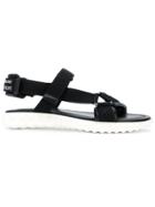 Valentino Touch Strap Sandals - Black
