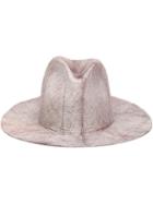 Reinhard Plank Open Crown Hat, Adult Unisex, Size: Large, Pink/purple, Straw