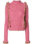 Philosophy Di Lorenzo Serafini Knit Ruffled Top - Pink & Purple