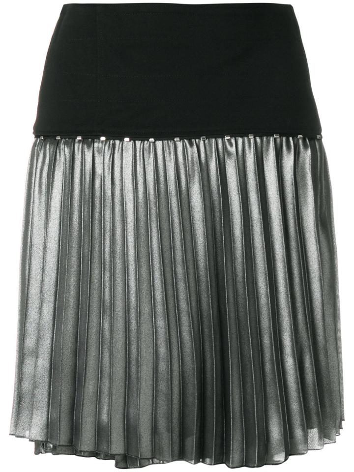 Versace Jeans Metallic Pleat Skirt - Multicolour