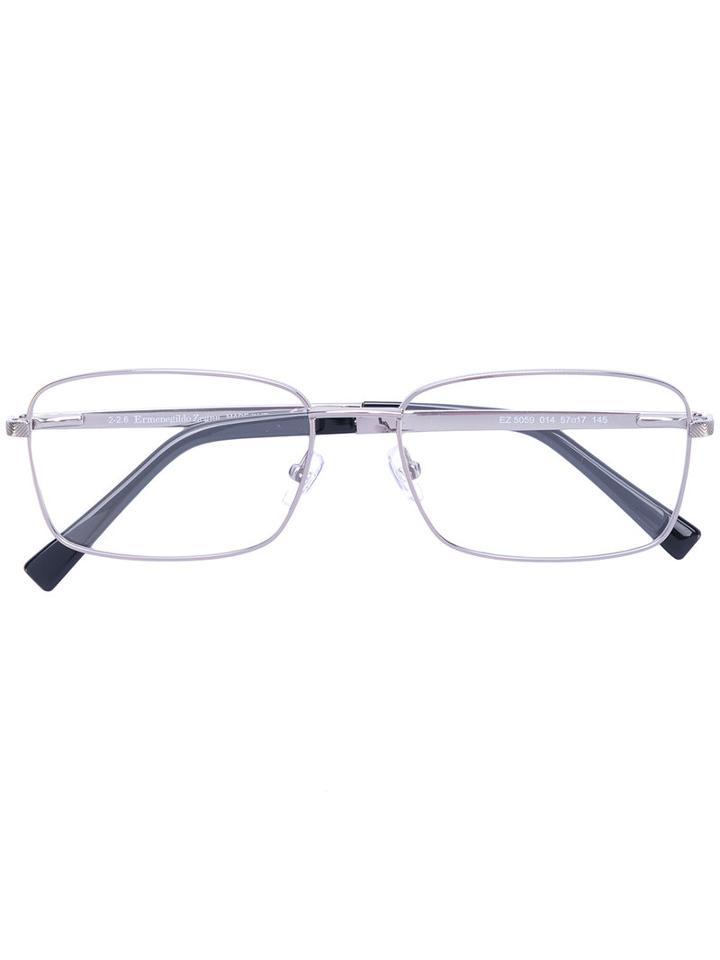 Ermenegildo Zegna - Square Frame Glasses - Men - Acetate/metal - 57, Grey, Acetate/metal