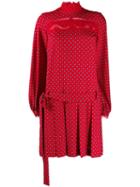 Ermanno Scervino Printed Drop Waist Dress - Red