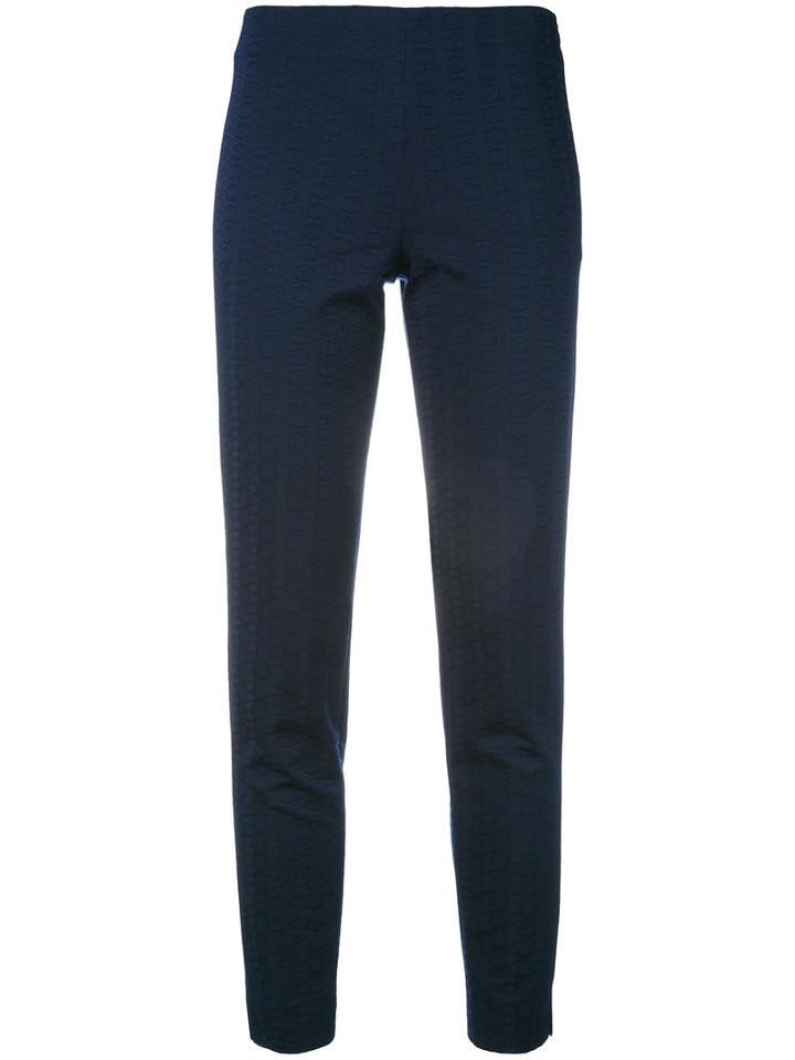 Pt01 - Guia Embroidered Pants - Women - Polyester - 48, Blue, Polyester