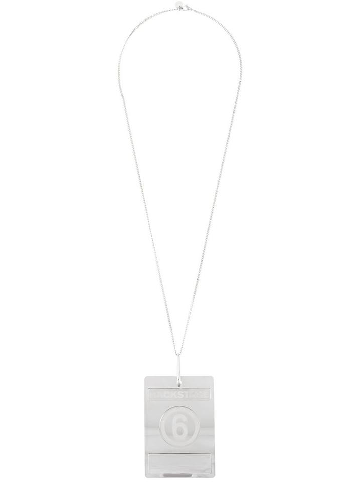 Mm6 Maison Margiela Embossed Backstage Pass Necklace