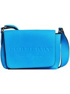 Burberry Small Logo Embossed Messenger Bag - Blue