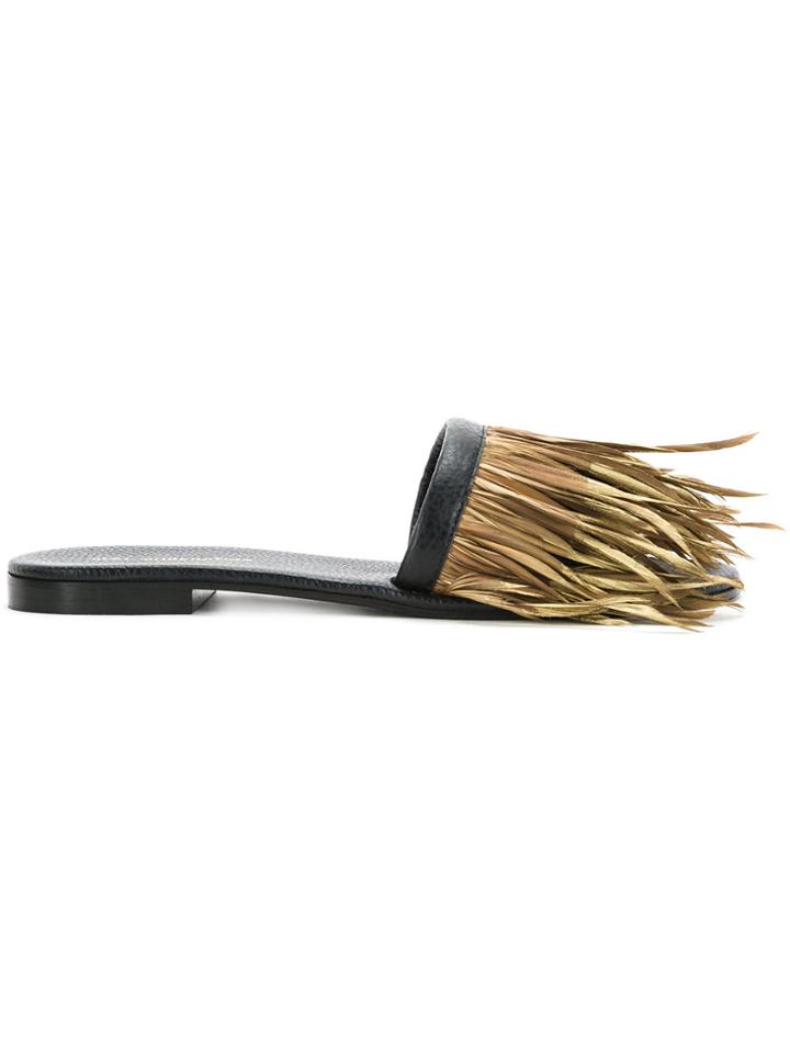 Avec Modération Slip-on Flat Sandals - Metallic