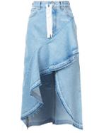Off-white Asymmetric Denim Skirt - Blue