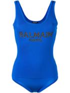 Balmain Front Logo Body Suit - Blue