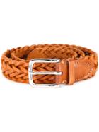 Whitehouse Cox Braided Belt, Men's, Size: 105, Brown, Calf Leather