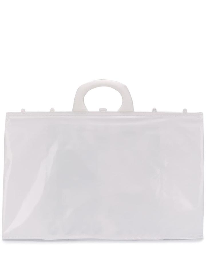 Mm6 Maison Margiela Top Handle Tote Bag - White