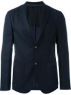 Z Zegna Checked Single Breasted Fitted Blazer