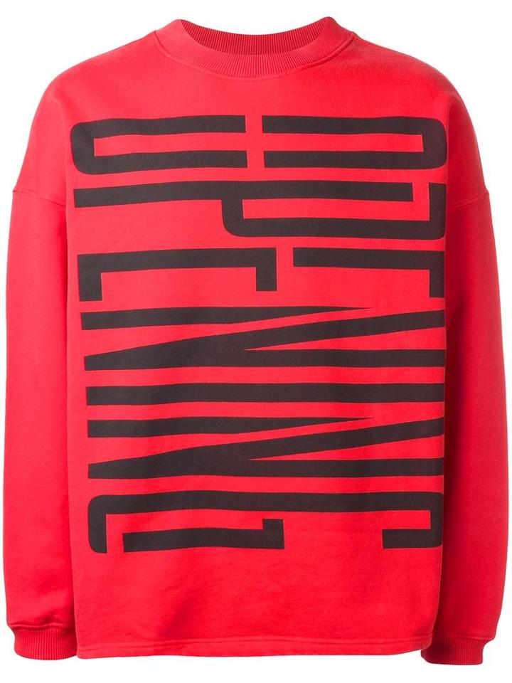 Opening Ceremony Logo Print Sweatshirt, Adult Unisex, Size: Large, Red, Cotton
