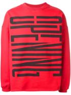 Opening Ceremony Logo Print Sweatshirt, Adult Unisex, Size: Large, Red, Cotton