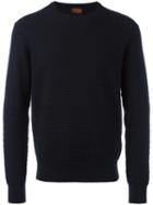 Tod's Textured Jumper, Men's, Size: Small, Blue, Merino/silk
