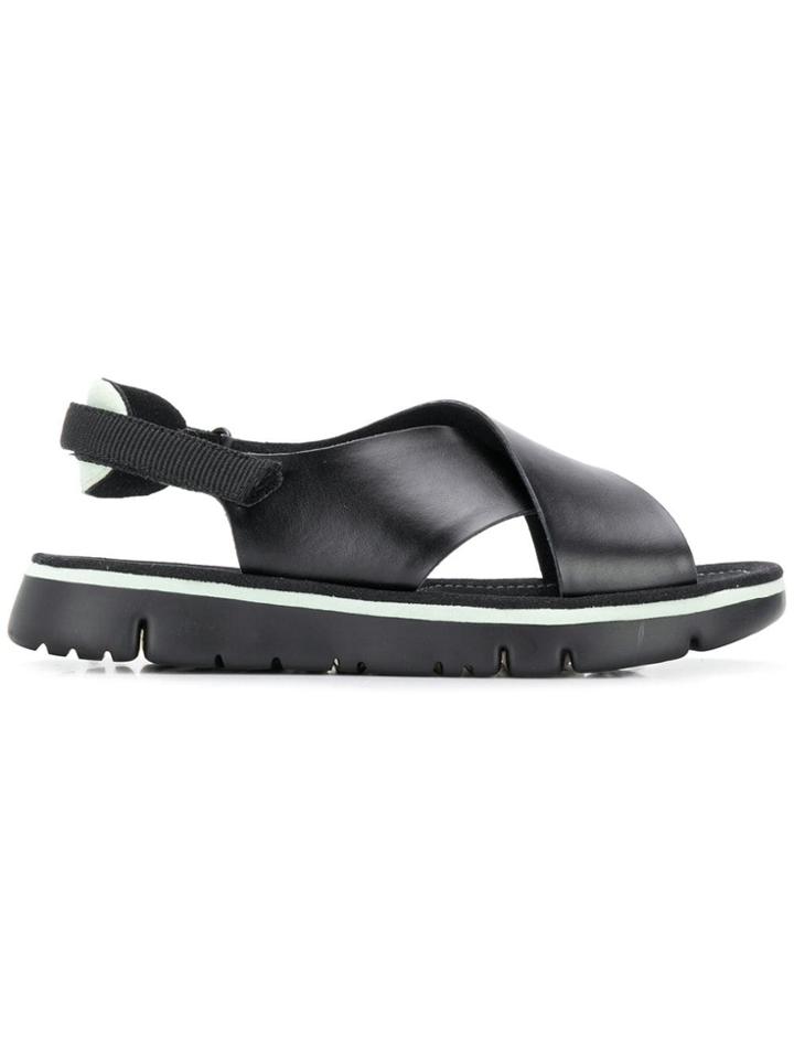 Camper Oruga Criss-cross Sandals - Black