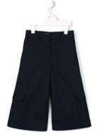 Msgm Kids Wide Leg Trousers, Girl's, Size: 10 Yrs, Blue
