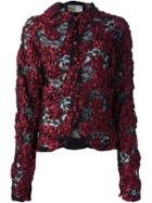 Krizia Vintage Appliqué Floral Lace Jacket, Women's, Size: 44, Black