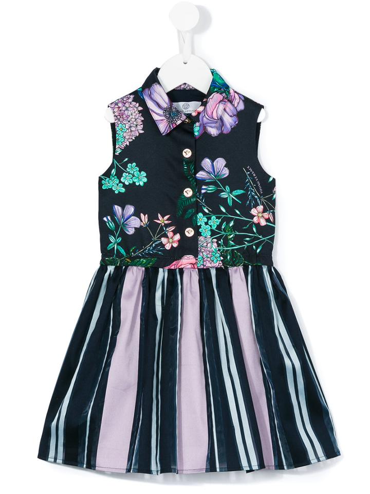 Young Versace - Printed Flared Dress - Kids - Cotton/polyamide/polyester/spandex/elastane - 8 Yrs, Girl's, Black