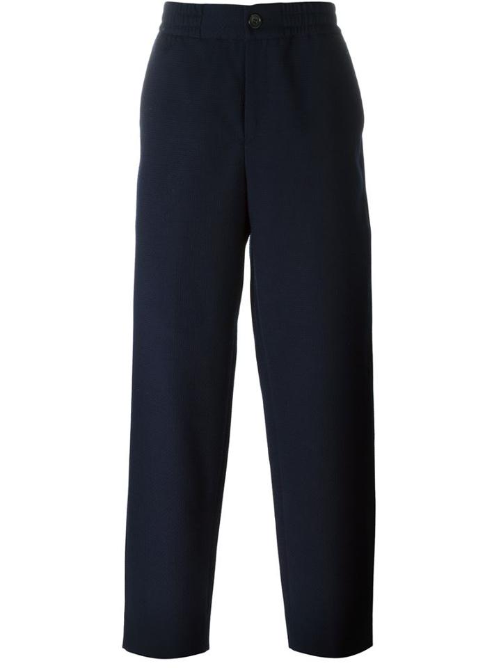 Ps By Paul Smith Embroidered Straight Fit Trousers