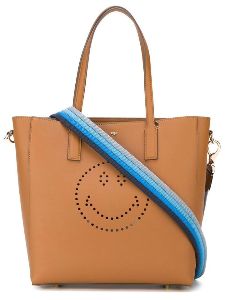 Anya Hindmarch Small 'ebury' Smiley Tote, Women's, Brown