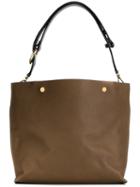 Marni Contrast Handle Shoulder Bag, Women's, Nude/neutrals