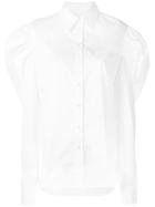 Marques'almeida - Puffball-shoulder Shirt - Women - Cotton - M, White, Cotton