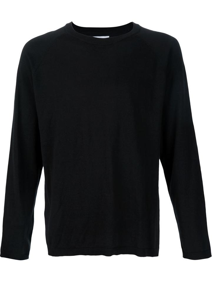 321 Long-sleeved Sweatshirt, Men's, Size: Small, Black, Cotton