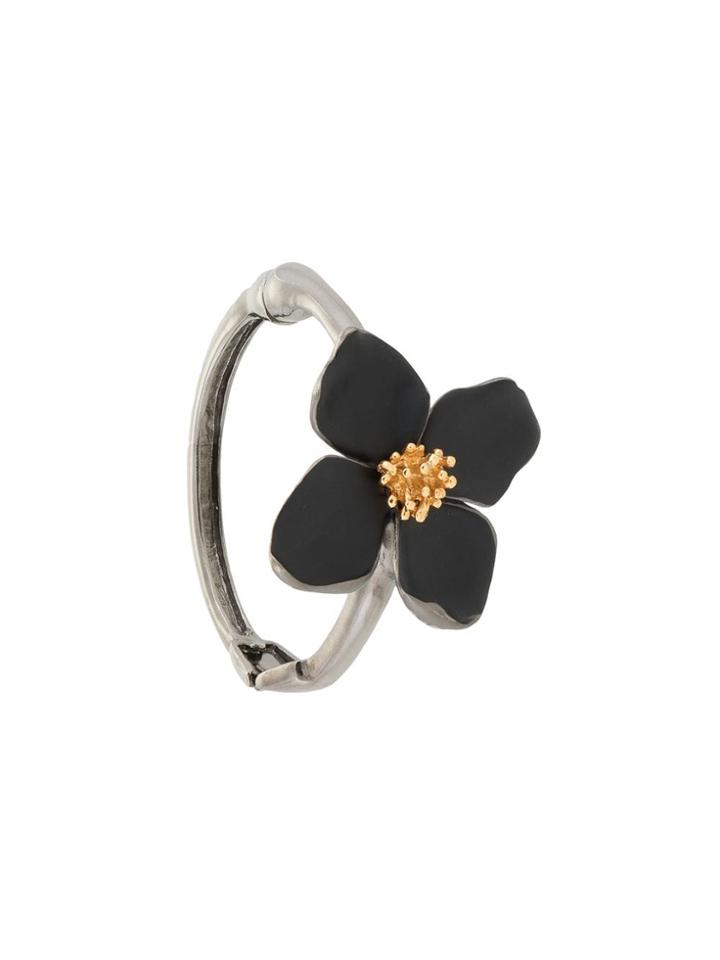 Oscar De La Renta Painted Flower Bracelet - Black